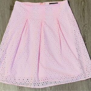 Vintage Y2k Mini Skirt Size Small Pink Eyelet CottageCore Coquette Fairy Boho
